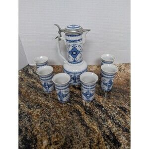 ECHT Cobalt China-Blue/White Ceramic Hot Beverage Set - Germany GDR